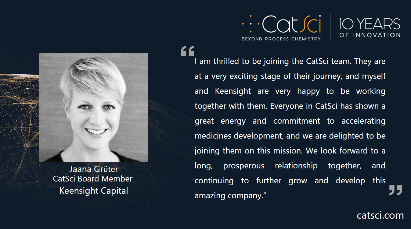 Jaana Grüter of Keensight Capital Joins the CatSci Board of Directors