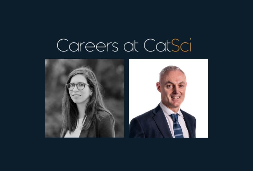Careers at CatSci Part 5 - Image of Dr Sofia Papadouli & Duncan Thompson