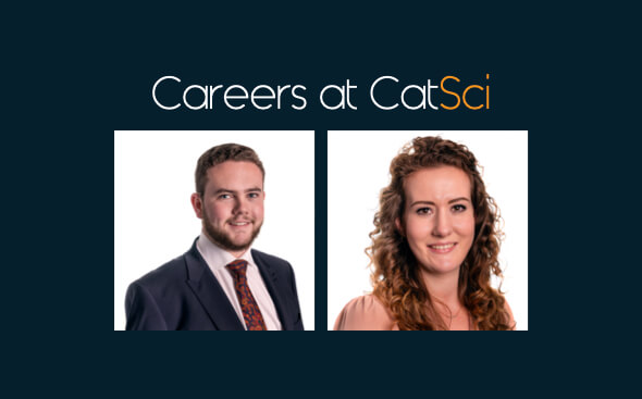 Careers at CatSci Blog: Image of James Winkley and Abigail Gillison