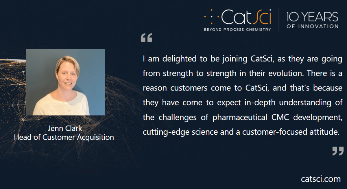 CatSci Appoints New Head of Customer Acquisition, Jenn Clark