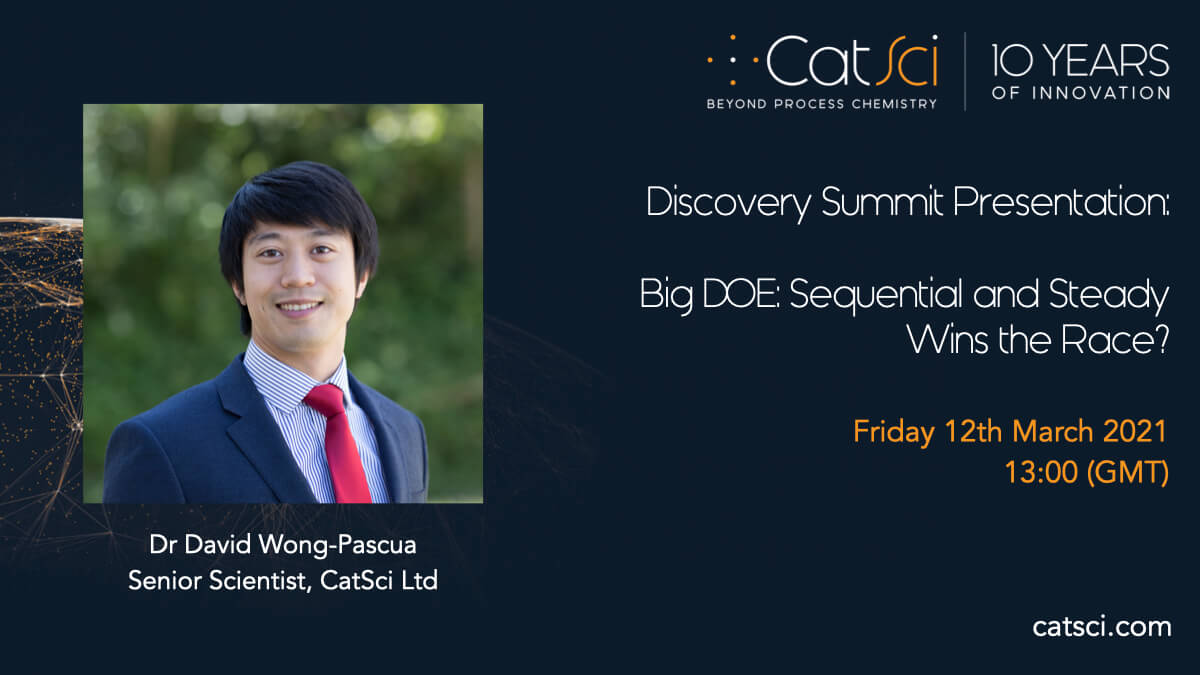 CatSci Senior Scientist, Dr David Wong-Pascua, to present at JMP Discovery Summit