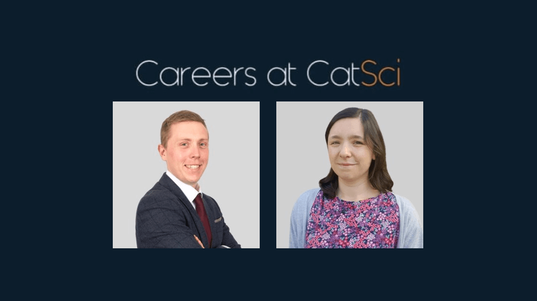 Careers at CatSci Part 7: Image of Charlotte Dalton & Lloyd Murfin