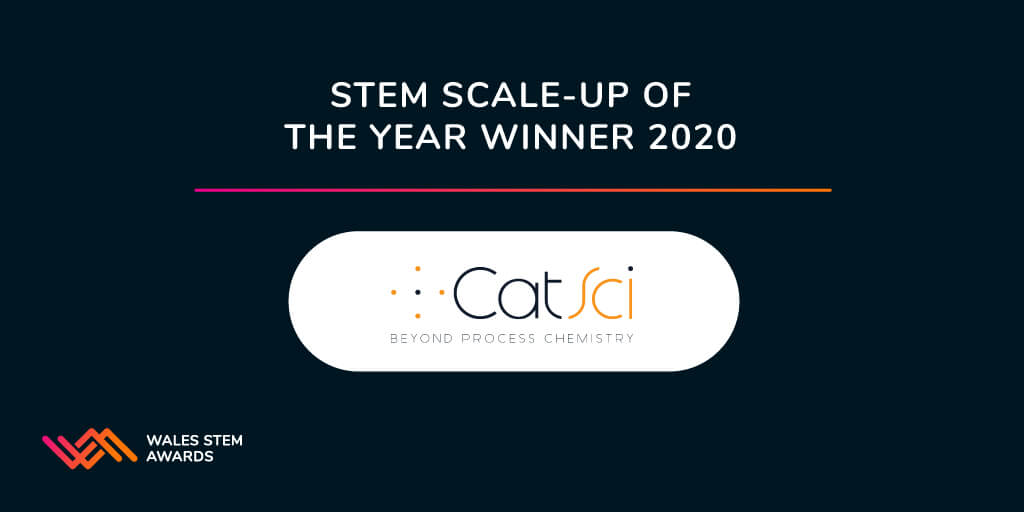 CatSci’s continued growth recognised by win at prestigious Wales STEM Awards 2020