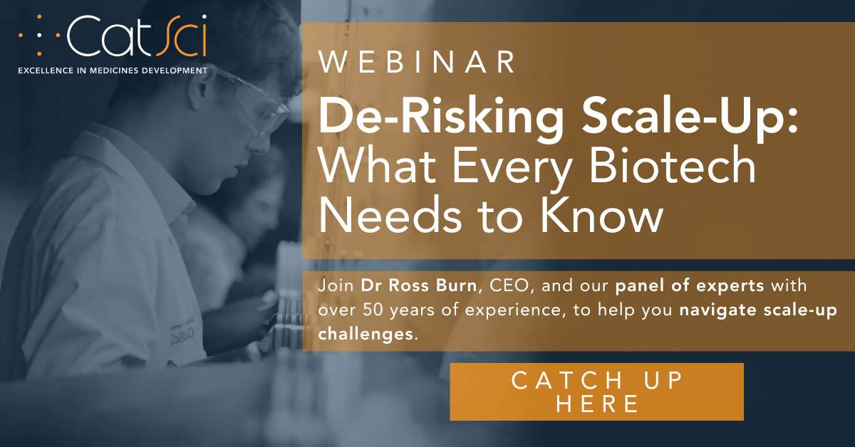 Free Webinar: De-Risking Scale-Up – What Every Biotech Needs to Know Free Webinar: De-Risking Scale-Up – What Every Biotech Needs to Know